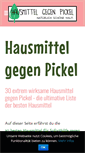 Mobile Screenshot of hausmittel-gegen-pickel.net